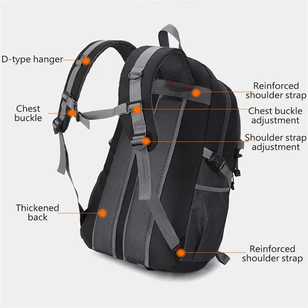 Outdoor Hiking Backpack Durable Laptop USB Charging Student