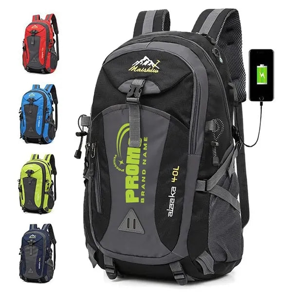 Outdoor Hiking Backpack Durable Laptop USB Charging Student