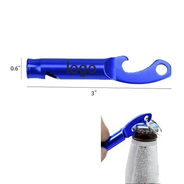 Emergency Whistle Bottle Opener Keychain