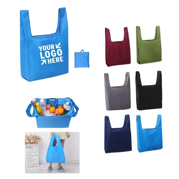 Foldable Grocery Bag w/ Durable Ripstop Polyester Fabric