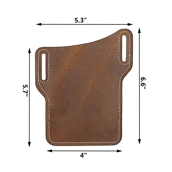 Classic PU Leather Waist Phone Pouch for Outdoor Use