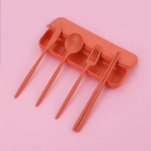 Eco-Friendly Wheat Straw Cutlery Set for Lunch Box & Travel