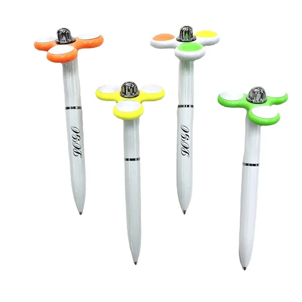 Decompression Three Leaf Gyro Rotating Pen