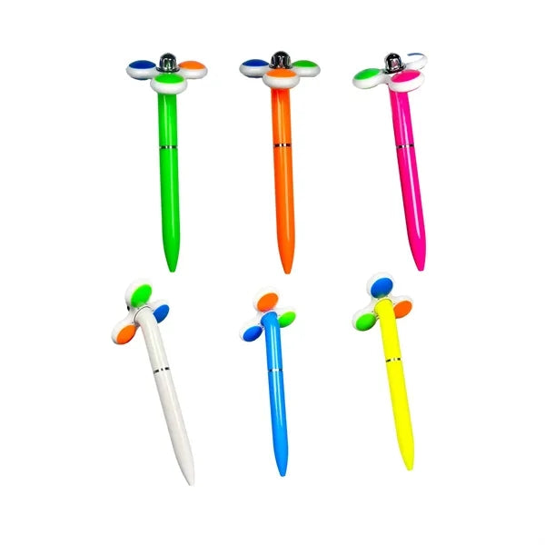 Decompression Three Leaf Gyro Rotating Pen