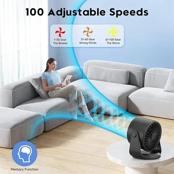 Digital Display Rechargeable Table Fan