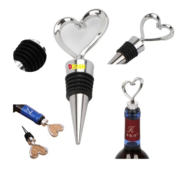 Heart Shape Plastic Wine Bottle Stopper