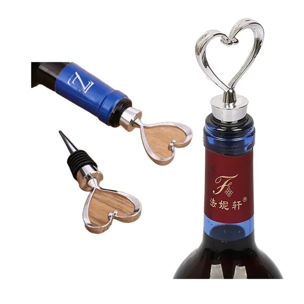 Heart Shape Plastic Wine Bottle Stopper