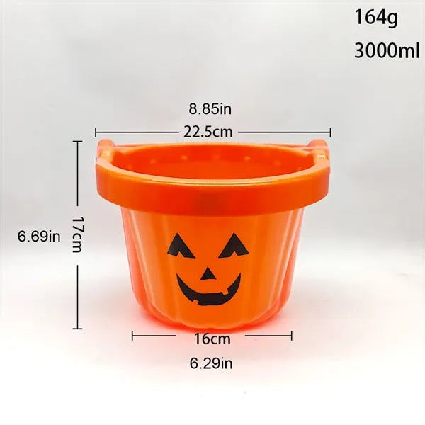 Halloween Trick or Treat Bucket Jack O Lantern Candy Basket