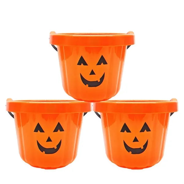 Halloween Trick or Treat Bucket Jack O Lantern Candy Basket