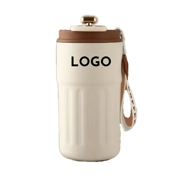 Travel Coffee Tumbler 15 oz, Insulated Mug with Lid