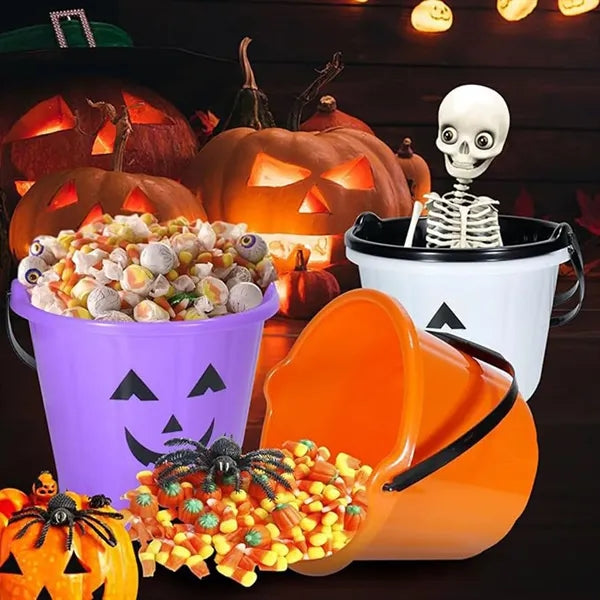 Halloween Trick or Treat Bucket Jack O Lantern Candy Basket