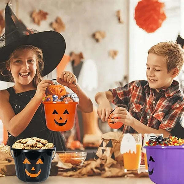 Halloween Trick or Treat Bucket Jack O Lantern Candy Basket
