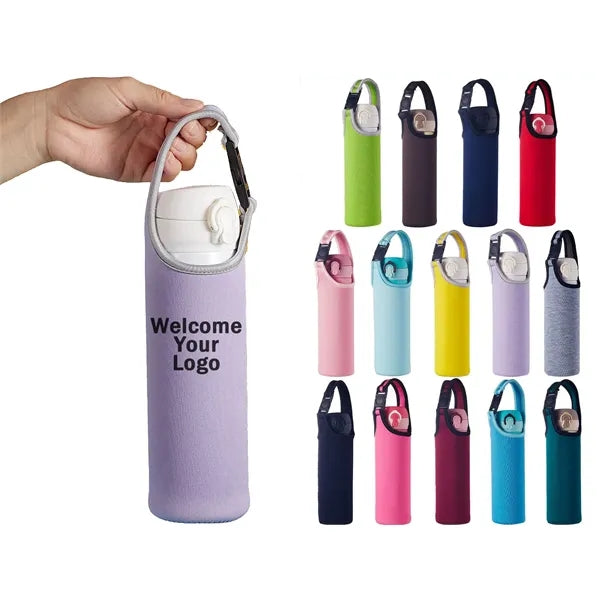 15.5-20oz Insulated Neoprene Water Glass Bottle Carrier Bag