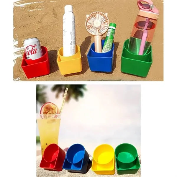 Beach Cup Holder with Pocket