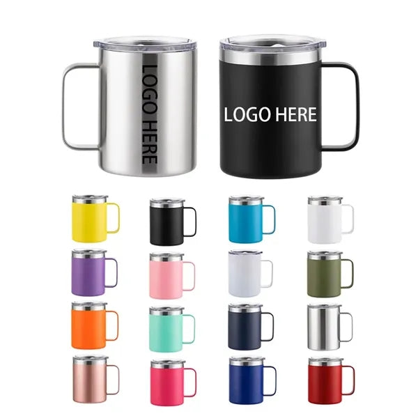 12oz Stainless Steel Handle Coffee Mug with Insulation