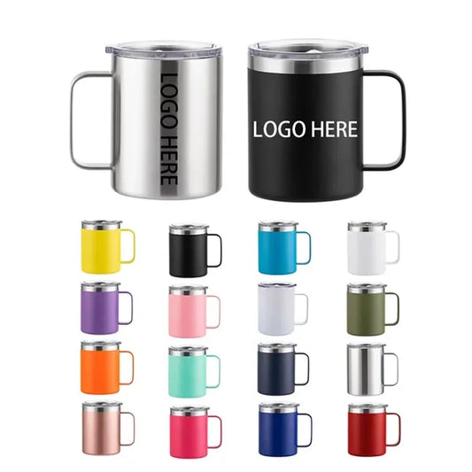 12oz Stainless Steel Handle Coffee Mug with Insulation