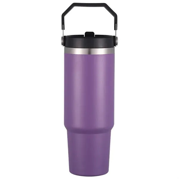 30 oz Stainless Steel Tumbler W/ Straw