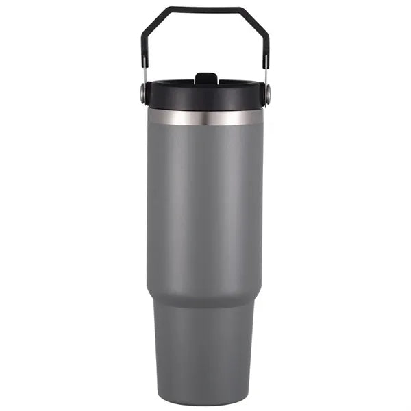 30 oz Stainless Steel Tumbler W/ Straw