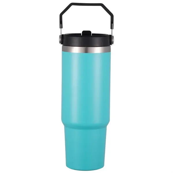 30 oz Stainless Steel Tumbler W/ Straw