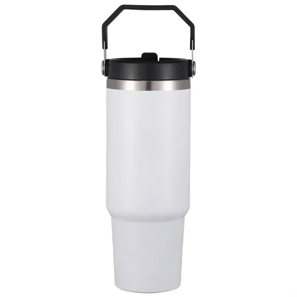 30 oz Stainless Steel Tumbler W/ Straw