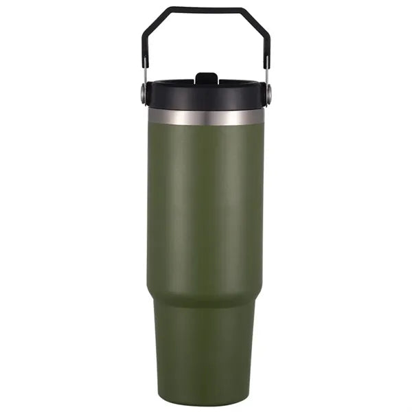 30 oz Stainless Steel Tumbler W/ Straw