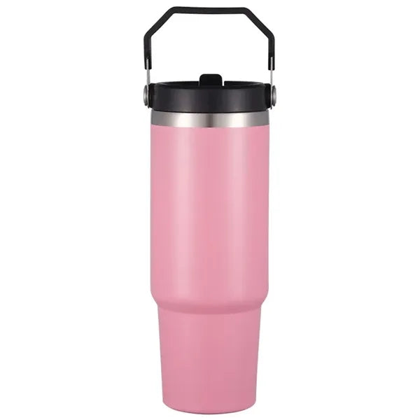 30 oz Stainless Steel Tumbler W/ Straw