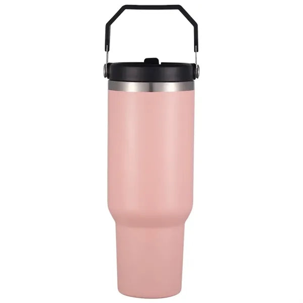 30 oz Stainless Steel Tumbler W/ Straw