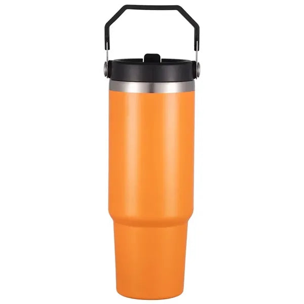 30 oz Stainless Steel Tumbler W/ Straw