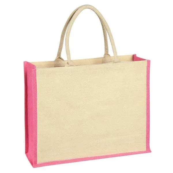 Jute Tote with Front Pocket (17" x 14" x 5.5")