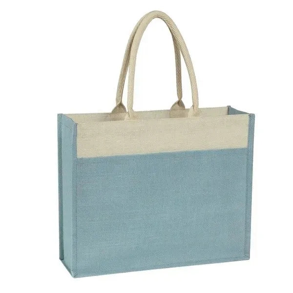Jute Tote with Front Pocket (17" x 14" x 5.5")