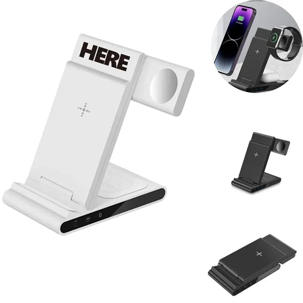 Foldable wireless charging dock