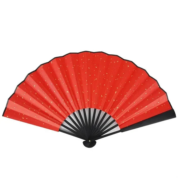 Large Hand Folding Fabric Fan 13"