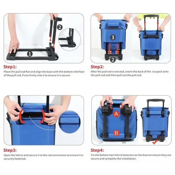 Large Capacity Rolling Cooler