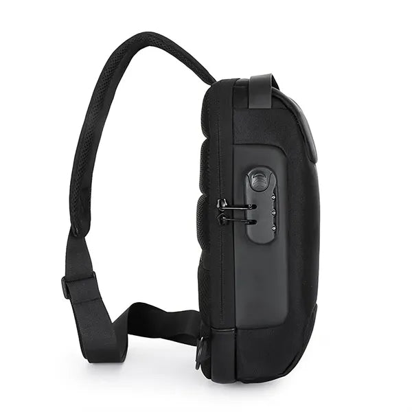 Sling Men Backpack Chest Storage Zipper Bag W/ Password