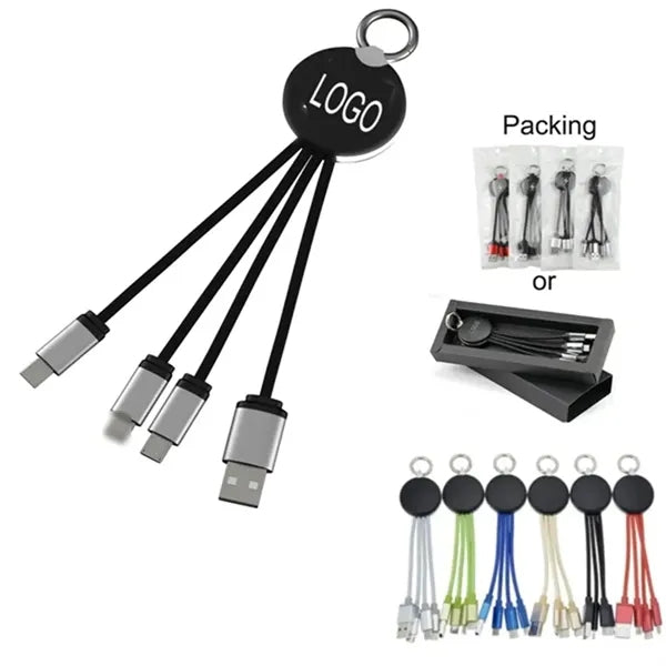 Glowing Logo 4 In 1 USB Charge Cable