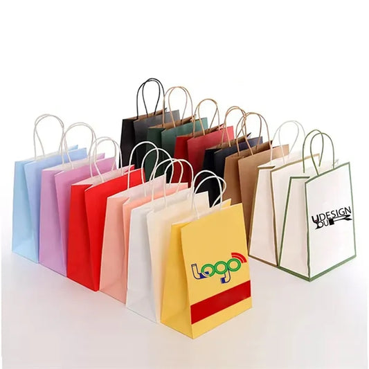 Senior Color Paper Tote Bags Multiple Uses