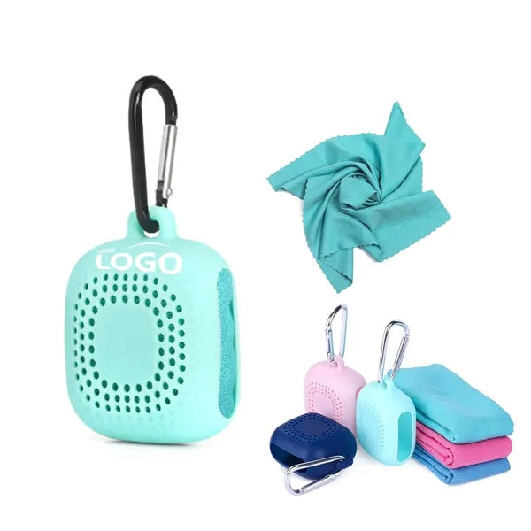 Quick Dry Microfiber Towel with Carabiner Clip