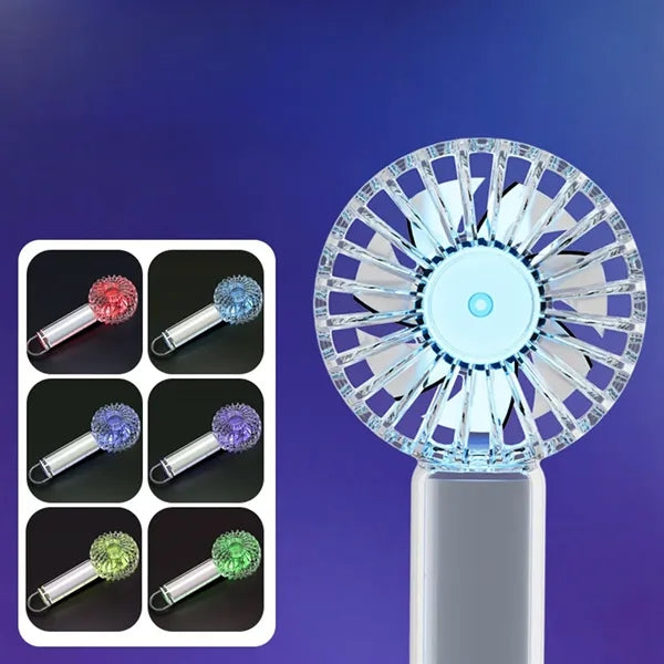 1200 mAh Clear Rechargeable Y53 Mini Hand Held Cooler Fan