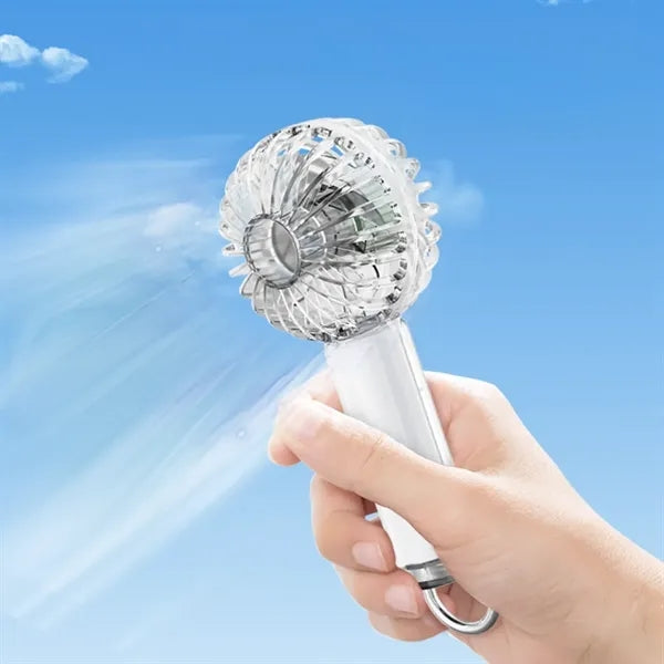 1200 mAh Clear Rechargeable Y53 Mini Hand Held Cooler Fan