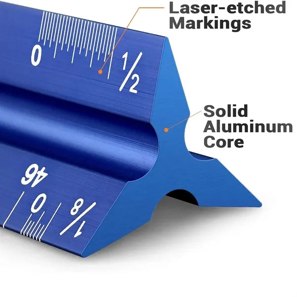 12" Solid Core Architectural Aluminum Triangular Scale Ruler