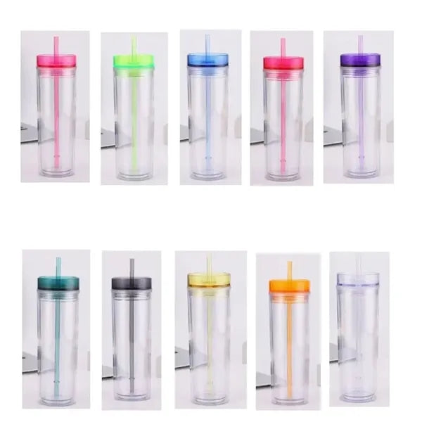 16oz Double Wall Clear Plastic Tumblers