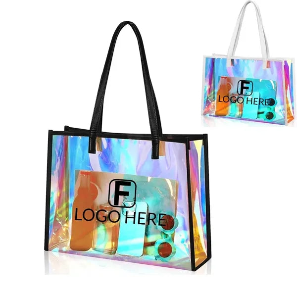 Iridescent Bachelorette Clear Beach Tote Bag