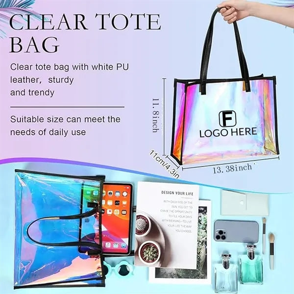 Iridescent Bachelorette Clear Beach Tote Bag