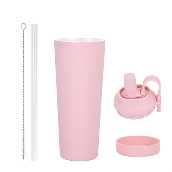 28Oz Portable Magnetic Handle Ceramic Straw Tumbler