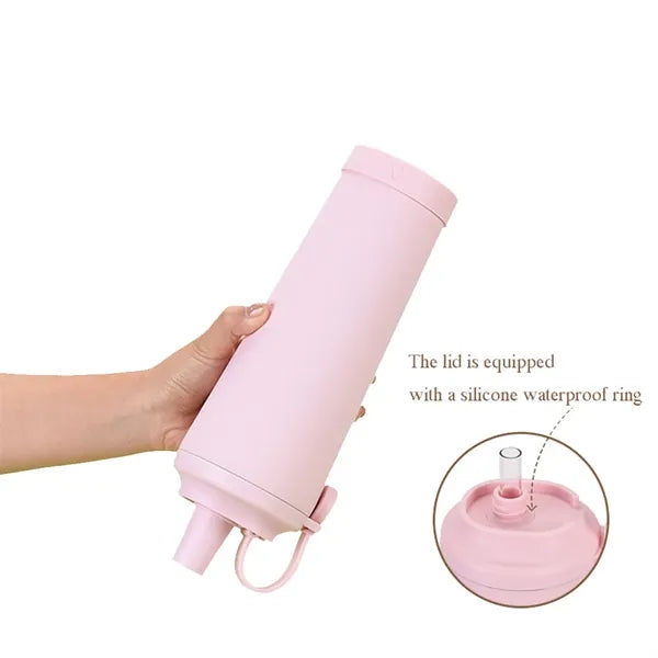 28Oz Portable Magnetic Handle Ceramic Straw Tumbler