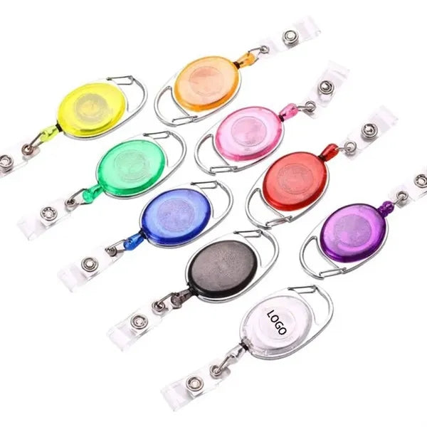 PVC Free Recycled Carabiner Badge Reel W/ Metal Clip