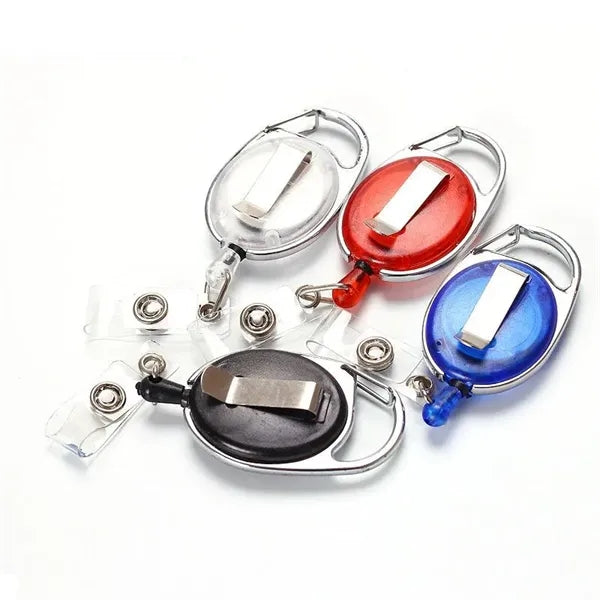 PVC Free Recycled Carabiner Badge Reel W/ Metal Clip