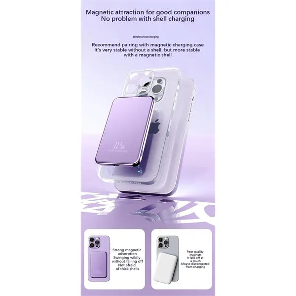 Magnetic Wireless Charger Ultra Slim Power Bank