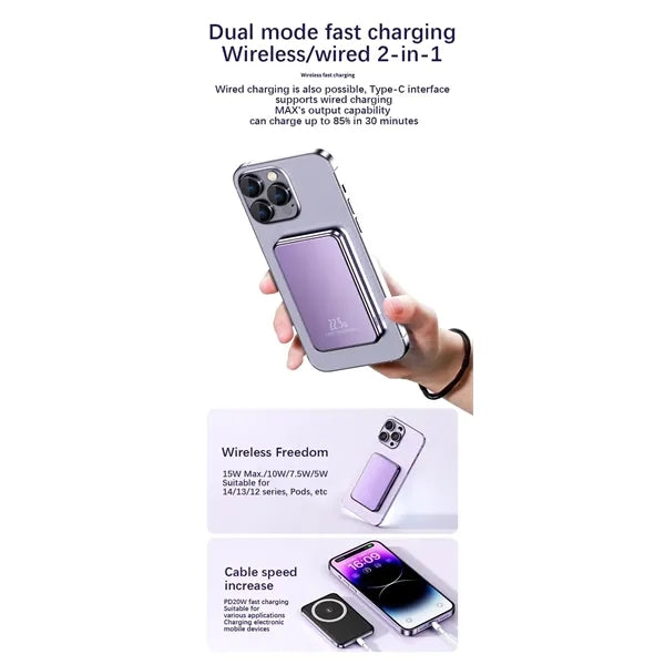 Magnetic Wireless Charger Ultra Slim Power Bank
