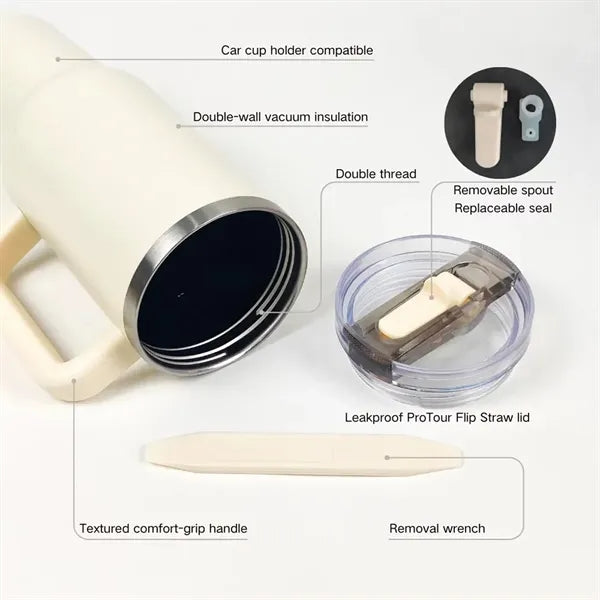 New Style 40 oz Tumbler With Detachable Flip Straw Lid